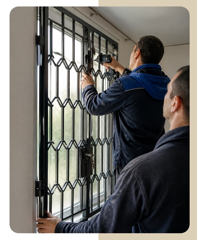Установка распашных решеток в Североморске цена от 6953 р. | Дверной